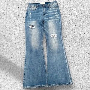 Altar'd State Galveston Distressed Light Blue Flared Women's Jeans
